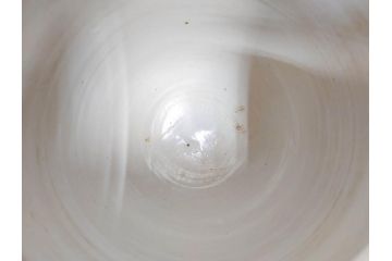 江戸期　古伊万里　染付　蓋付き　緻密に描かれたデザインが見事な水指(水差、雲屯、水器、竹、窓絵、茶器、茶道具、陶器、共箱付き)(R-078764)