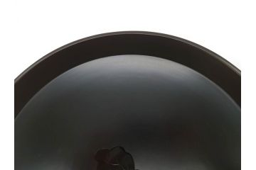 塗師小澤造　艶やかな黒漆塗りが美しい桑名盆(かぶら盆)5枚セット(漆器、木製、丸盆、トレー、トレイ、お盆、袋付き、共箱付き)(R-078765)