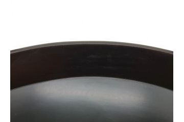塗師小澤造　艶やかな黒漆塗りが美しい桑名盆(かぶら盆)5枚セット(漆器、木製、丸盆、トレー、トレイ、お盆、袋付き、共箱付き)(R-078765)
