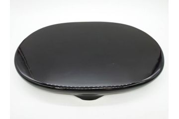 上手物　明治金工師　磯崎美亜　瞳銀製　高さ 約26cm　重量 約1.96kg　しなやかな鹿の造形が見事な置物(海野美盛門下、シカ、共箱付き、台付き)(R-078766)