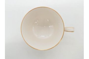 ノリタケ　NORITAKE　アイボリーチャイナ　ポップでレトロな花柄が可愛いカップ&ソーサー6客(フラワー、IVORY China、C&S、碗皿、磁器、洋食器、箱付き)(R-078767)