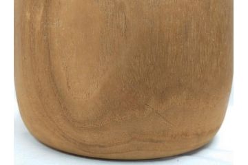 指物師 駒沢利斎　素材を生かした素朴な温かみを感じる桐火桶(丸火鉢、木製火鉢、手あぶり、共箱付き)(R-078770)
