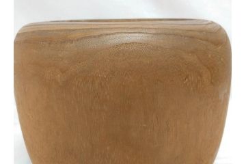 指物師 駒沢利斎　素材を生かした素朴な温かみを感じる桐火桶(丸火鉢、木製火鉢、手あぶり、共箱付き)(R-078770)
