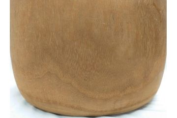 指物師 駒沢利斎　素材を生かした素朴な温かみを感じる桐火桶(丸火鉢、木製火鉢、手あぶり、共箱付き)(R-078770)