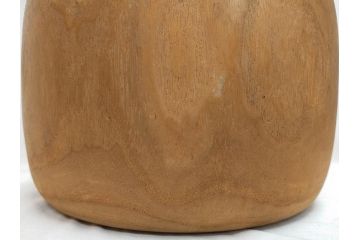 指物師 駒沢利斎　素材を生かした素朴な温かみを感じる桐火桶(丸火鉢、木製火鉢、手あぶり、共箱付き)(R-078770)