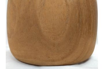 指物師 駒沢利斎　素材を生かした素朴な温かみを感じる桐火桶(丸火鉢、木製火鉢、手あぶり、共箱付き)(R-078770)