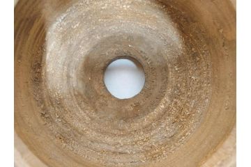 指物師 駒沢利斎　素材を生かした素朴な温かみを感じる桐火桶(丸火鉢、木製火鉢、手あぶり、共箱付き)(R-078770)