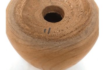 指物師 駒沢利斎　素材を生かした素朴な温かみを感じる桐火桶(丸火鉢、木製火鉢、手あぶり、共箱付き)(R-078770)