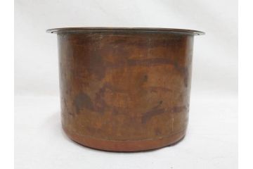 指物師 駒沢利斎　素材を生かした素朴な温かみを感じる桐火桶(丸火鉢、木製火鉢、手あぶり、共箱付き)(R-078770)