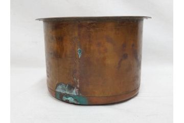 指物師 駒沢利斎　素材を生かした素朴な温かみを感じる桐火桶(丸火鉢、木製火鉢、手あぶり、共箱付き)(R-078770)