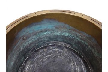 指物師 駒沢利斎　素材を生かした素朴な温かみを感じる桐火桶(丸火鉢、木製火鉢、手あぶり、共箱付き)(R-078770)