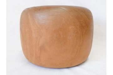 指物師 駒沢利斎　木のぬくもりを感じる桐火桶(丸火鉢、木製火鉢、手あぶり、共箱付き)(R-078771)