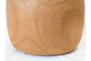 指物師 駒沢利斎　木のぬくもりを感じる桐火桶(丸火鉢、木製火鉢、手あぶり、共箱付き)(R-078771)