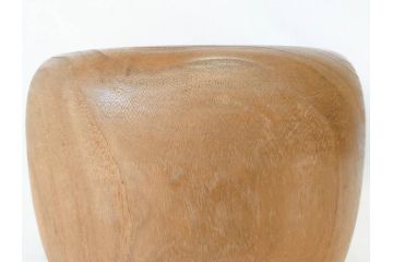 指物師 駒沢利斎　木のぬくもりを感じる桐火桶(丸火鉢、木製火鉢、手あぶり、共箱付き)(R-078771)