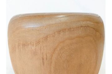 指物師 駒沢利斎　木のぬくもりを感じる桐火桶(丸火鉢、木製火鉢、手あぶり、共箱付き)(R-078771)