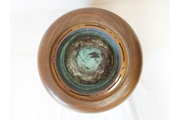 指物師 駒沢利斎　木のぬくもりを感じる桐火桶(丸火鉢、木製火鉢、手あぶり、共箱付き)(R-078771)
