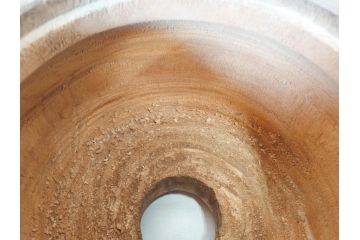 指物師 駒沢利斎　木のぬくもりを感じる桐火桶(丸火鉢、木製火鉢、手あぶり、共箱付き)(R-078771)