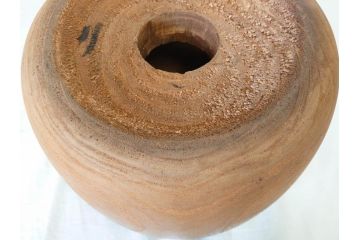 指物師 駒沢利斎　木のぬくもりを感じる桐火桶(丸火鉢、木製火鉢、手あぶり、共箱付き)(R-078771)