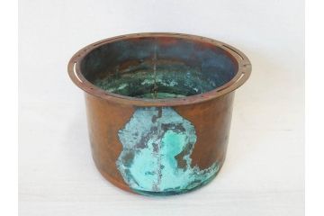 指物師 駒沢利斎　木のぬくもりを感じる桐火桶(丸火鉢、木製火鉢、手あぶり、共箱付き)(R-078771)