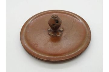 時代物　加藤忠三郎　紫金堂　平丸　年月を経た味わい漂う鉄瓶(湯沸、湯瓶、茶道具、茶器、共箱付き)(R-078773)