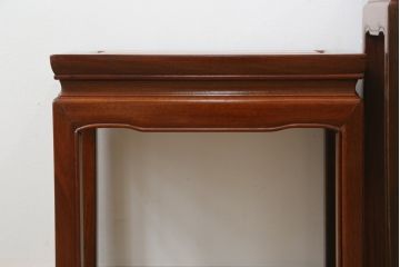 和製ビンテージ　花梨(カリン)材　上品な佇まいが魅力的なネストテーブル(サイドテーブル、カフェテーブル、コーヒーテーブル、ローテーブル、花台、飾り台)(R-078782)
