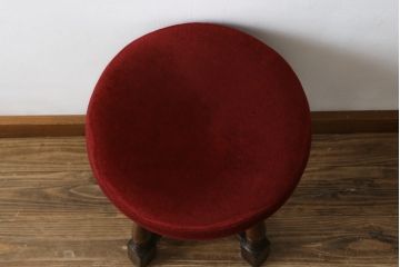 イギリスビンテージ　ブナ材　クラシカルな雰囲気漂うスツール(椅子、イス、ヴィンテージ、英国)(R-078784)
