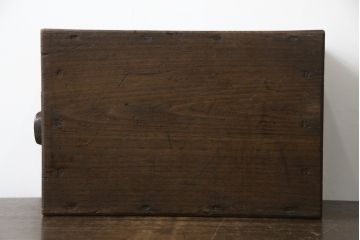 和製アンティーク　総栗材　時代の流れを感じる佇まいが味わい深い銭箱(銭函)(R-078787)
