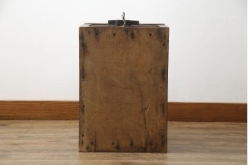 和製アンティーク　総欅(ケヤキ)材　時代の流れを感じる佇まいが味わい深い銭箱(銭函)(R-078788)