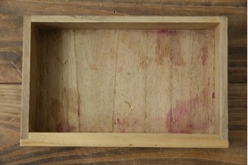 和製アンティーク　欅(ケヤキ)材　美しい木目と立派な金具が目を惹く銭箱(銭函)　(R-078792)