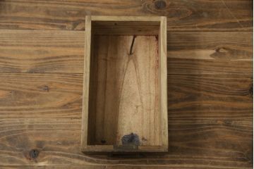 和製アンティーク　総桐材　時代の流れを感じる木の風合いが味わい深い硯箱(筆箱、小引き出し、小物収納、印箱)(R-078794)