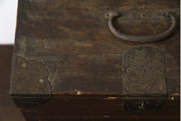 和製アンティーク　総桐材　時代の流れを感じる木の風合いが味わい深い硯箱(筆箱、小引き出し、小物収納、印箱)(R-078794)
