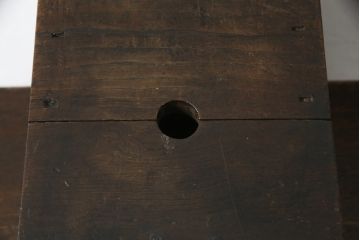 和製アンティーク　栗材　落ち着いた佇まいが魅力的な銭箱(銭函)(R-078796)