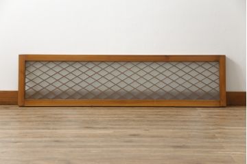 アンティーク建具　和モダンな空間づくりに活躍する両面ガラスの組子欄間(明り取り、明かり取り)(R-078802)