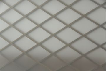 アンティーク建具　和モダンな空間づくりに活躍する両面ガラスの組子欄間(明り取り、明かり取り)(R-078802)
