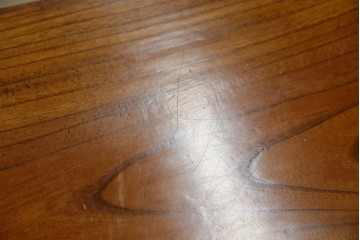 和製アンティーク　極厚天板　総欅(ケヤキ)材　木の風合いを生かしたシンプルなデザインの一枚板ベンチ　(R-078804)