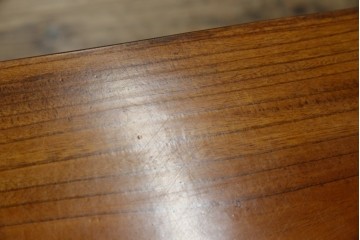 和製アンティーク　極厚天板　総欅(ケヤキ)材　木の風合いを生かしたシンプルなデザインの一枚板ベンチ　(R-078804)