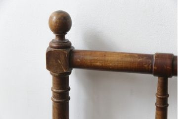 イギリスアンティーク　バーチ材　上品なデザインのベッドフレーム(セミダブル、木製ベッド、英国)(R-078805)