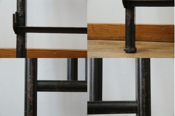 アメリカアンティーク　アイアンフレームがお洒落なベッドフレーム　(R-078806)