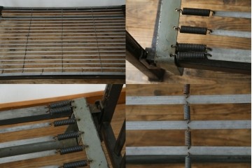 アメリカアンティーク　アイアンフレームがお洒落なベッドフレーム　(R-078806)