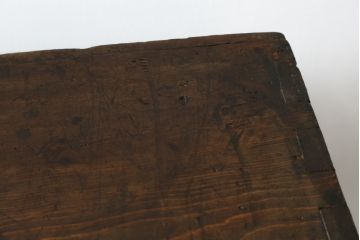 アジアンアンティーク　松材　金具の立派なバンダチ(バンダジ、半閉櫃、李朝箪笥、時代箪笥、収納箪笥、サイドボード)(R-078808)