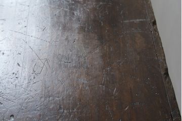 アジアンアンティーク　松材　金具の立派なバンダチ(バンダジ、半閉櫃、李朝箪笥、時代箪笥、収納箪笥、サイドボード)(R-078808)