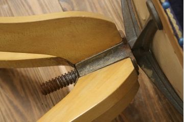 和製アンティーク　楢(ナラ)材　ナチュラルスタイルにも合わせやすいレトロな回転チェア(ドクターチェア、アームチェア、デスクチェア、椅子、イス)(R-078809)