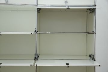 中古　USMハラー(USM Haller)　3列7段(3×7)　美しくシンプルなデザインが目を引く鉄製収納棚(戸棚、キャビネット)(定価約186万円)(R-078810)