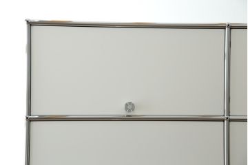 中古　USMハラー(USM Haller)　3列7段(3×7)　美しくシンプルなデザインが目を引く鉄製収納棚(戸棚、キャビネット)(定価約186万円)(R-078810)