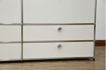 中古　USMハラー(USM Haller)　3列7段(3×7)　美しくシンプルなデザインが目を引く鉄製収納棚(戸棚、キャビネット)(定価約186万円)(R-078810)