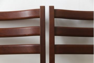 中古　希少な廃番品!!　天童木工(Tendo)　BRASILEIRA(ブラジレイラ)シリーズ　ブラジリアンローズウッドのナチュラルモダンなダイニングチェア4脚セット(アームレスチェア、椅子、イス、バラ売り可能)(R-078811)