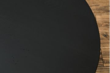 和製アンティーク　栓材　落ち着いた色味が大人の雰囲気を演出する丸型ちゃぶ台(折りたたみテーブル、座卓、ローテーブル)(R-078812)