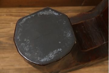 時代物　特大サイズ　欅材(ケヤキ材)　空鉤　自在鉤　横木　暖炉裏　古物　古民具(じざいかぎ、茶道具、置き物、置物、ディスプレイ)(R-078813)