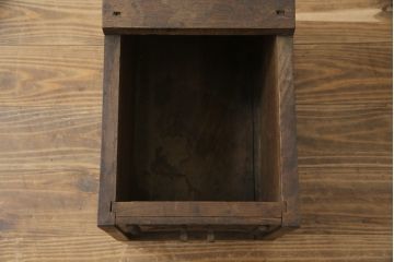 和製アンティーク　栗材　時代の流れを感じる佇まいが魅力的な銭箱(銭函)(R-078815)