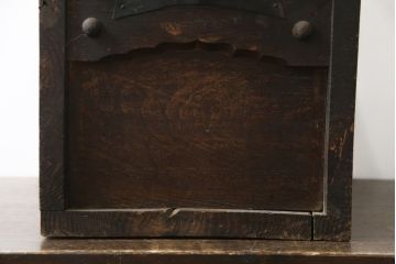 和製アンティーク　栗材　時代の流れを感じる佇まいが魅力的な銭箱(銭函)(R-078815)